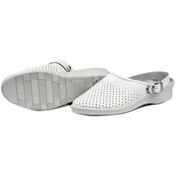 Сабо женские белые, натуральная кожа