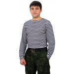 Тельняшка с начесом, темно-синяя (мод.ТП01)