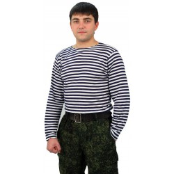 Тельняшка с начесом, темно-синяя (мод.ТП01)