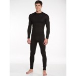 Термобельё в комплекте (фуфайка. кальсоны) EcoDry RealMan (чёрный.)