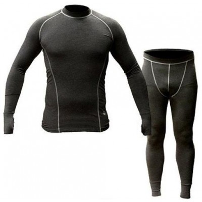 Термобельё в комплекте (фуфайка. кальсоны) Hobo Pro DryWarm (Стрейч-флис) чёрный.