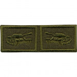 Эмблема петличная Танковые войска нового образца полевая вышивка