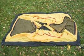 Разложить внутреннюю палатку Двухместная туристическая палатка с повышенной ветроустойчивостью. Alexika Nakra 2