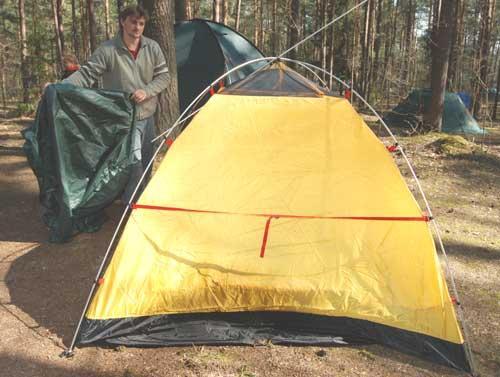 Накинуть внешний тент. Инструкция по Rondo 2 Plus